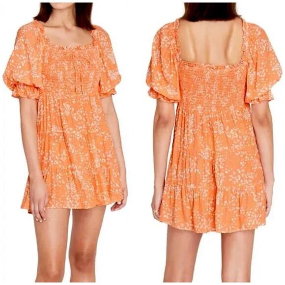 Faithfull the Brand Dresses & Skirts - Faithfull The Brand Charlotte Mini Dress Stevie Floral Print Tiered Babydoll 6